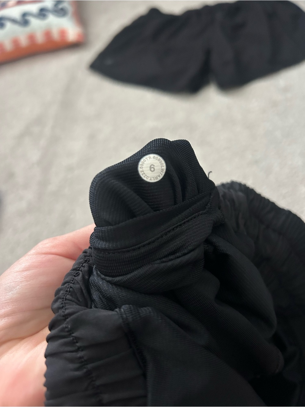 lululemon athletica Black Athletic Running Shorts with Reflective Detail - Picture 3 of 3